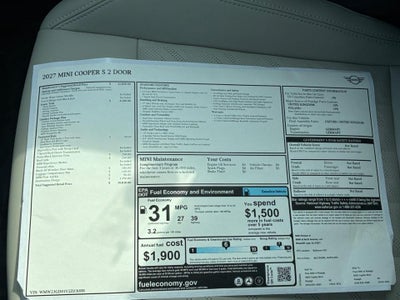 2027 MINI Hardtop 2 Door Cooper S