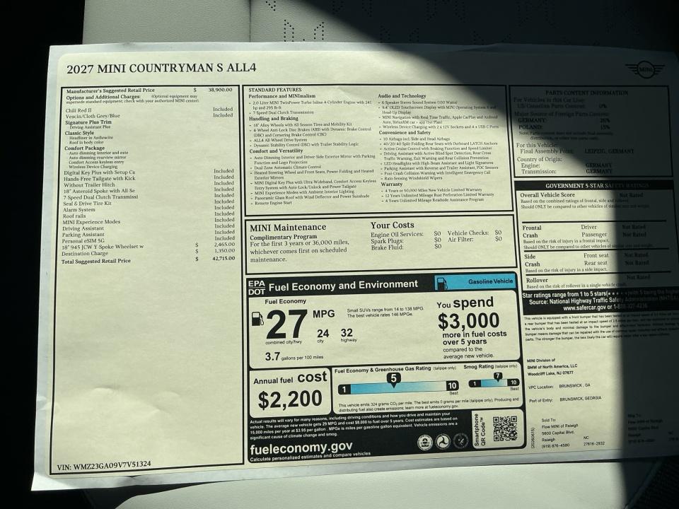 2027 MINI Countryman S