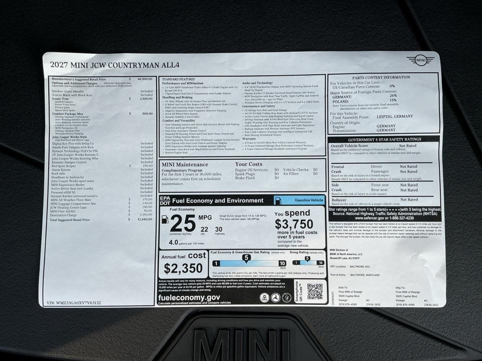 2027 MINI Countryman John Cooper Works