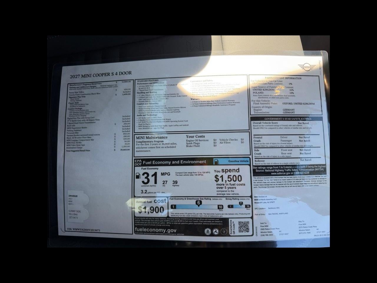 2027 MINI 4 DOOR SIGNATURE PLUS