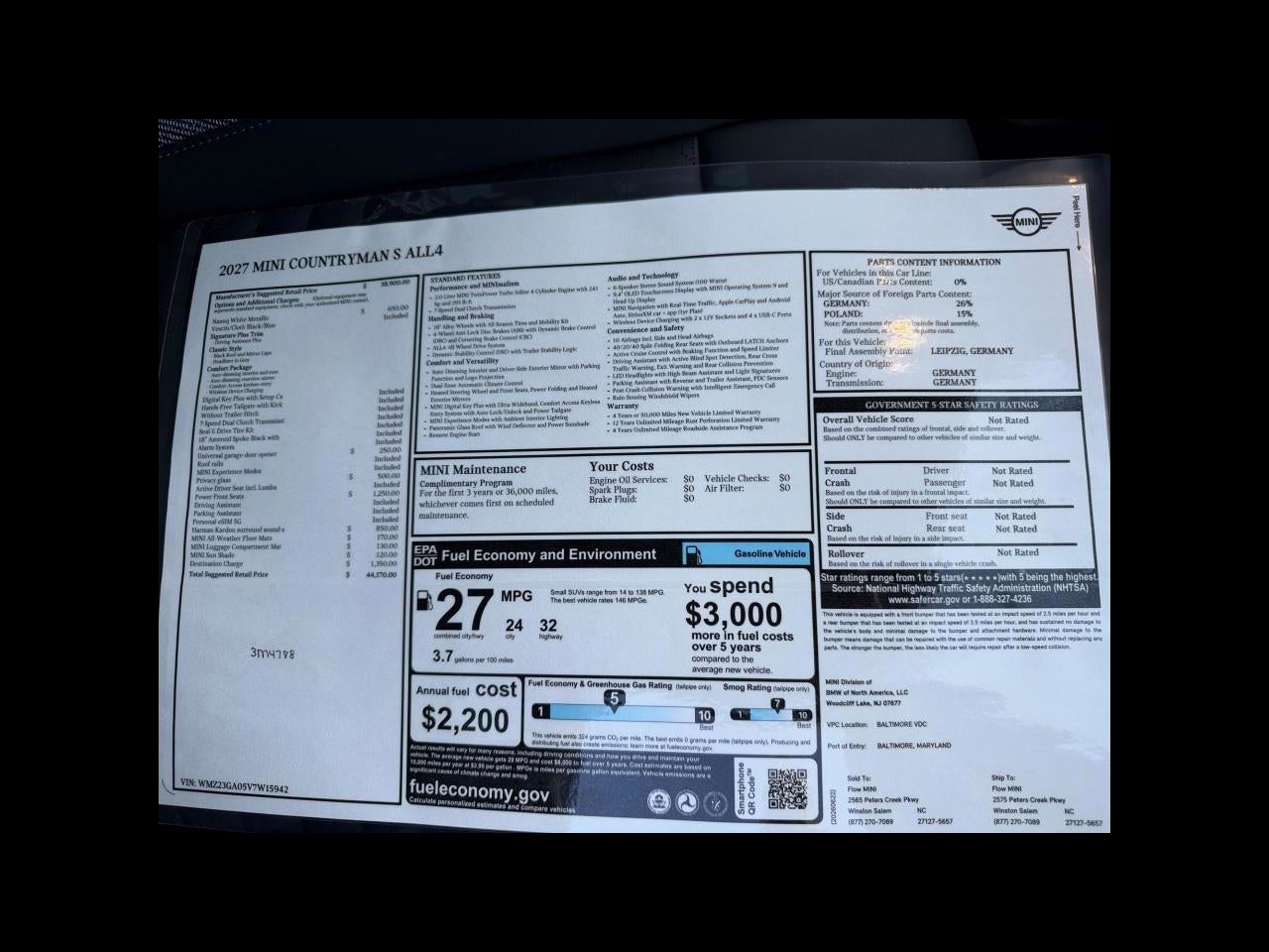 2027 MINI COUNTRYMAN SIGNATURE PLUS