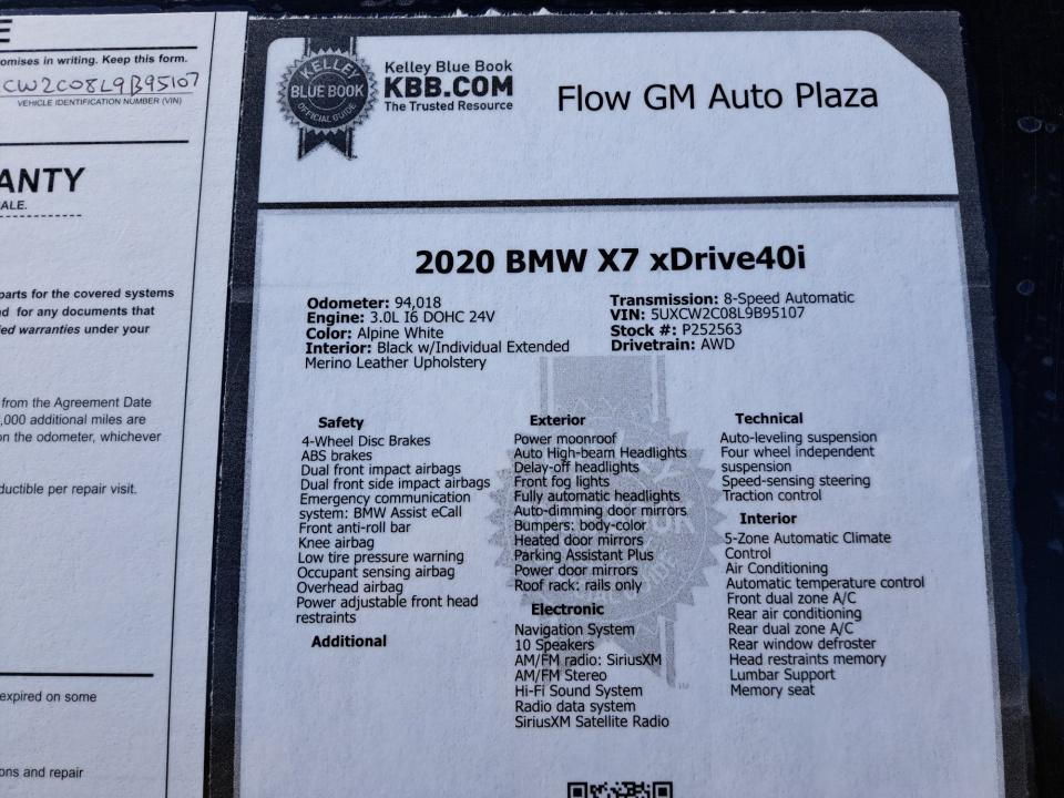 2020 BMW X7 xDrive40i