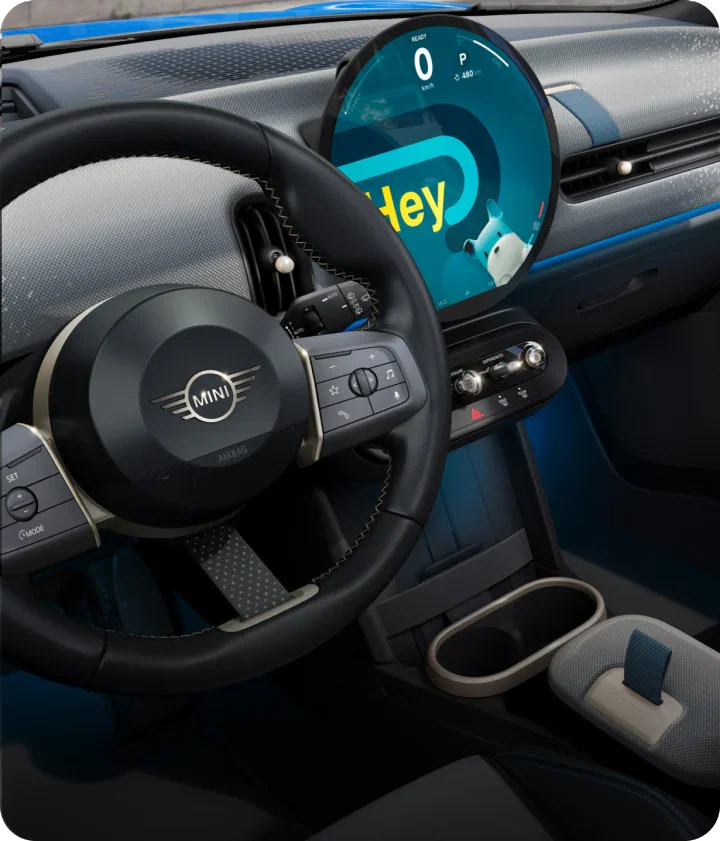 The dashboard of the MINI Cooper 4 Door.
